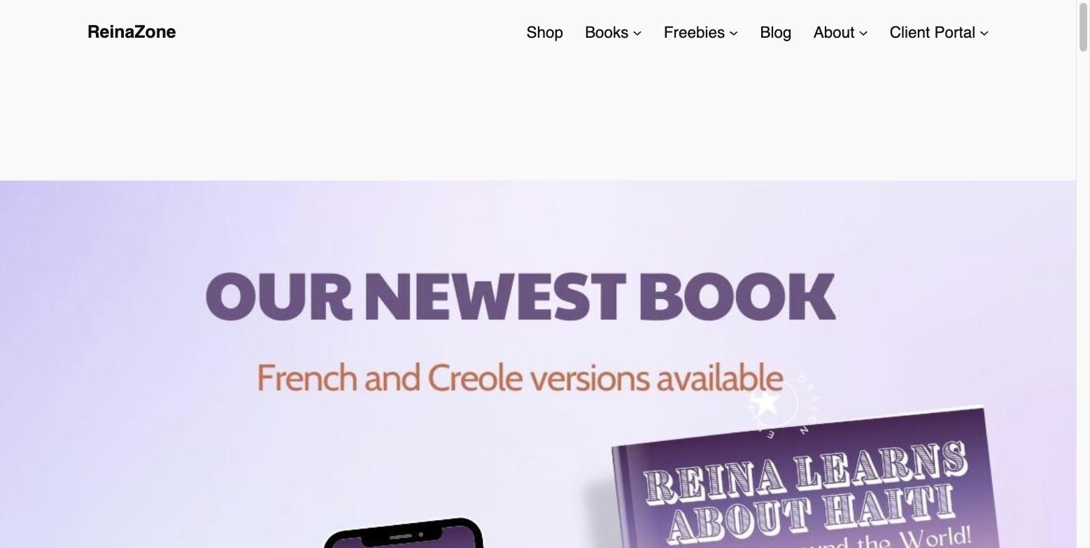 ReinaZone Kids website preview