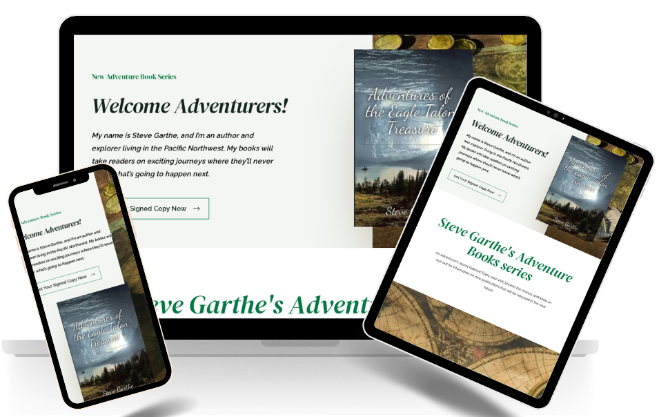 Steve Garthe author website preview